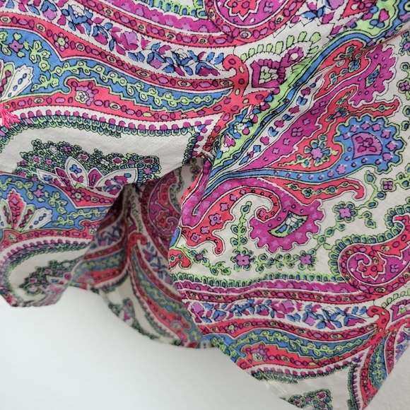 Talbots Floral And Paisley Light Weight Button Shirt Size Medium Petite - Picture 8 of 12